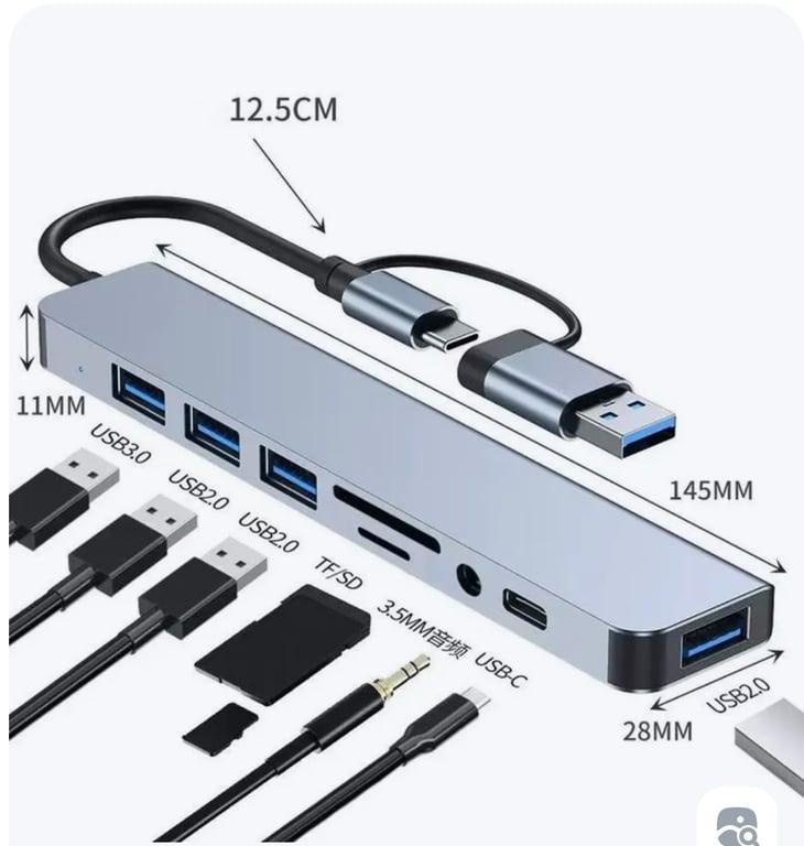 USB hub 8 в 1 (из-за рубежа, цена с озон картой)