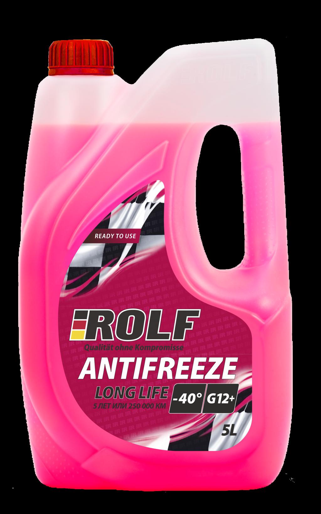 Антифриз ROLF Antifreeze G12+ (-40) Red, красный 5 л + возврат 82% бонусами