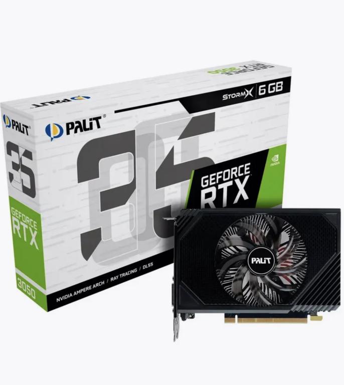 Видеокарта Palit GeForce RTX 3050 StormX 6Gb (с WB кошельком)