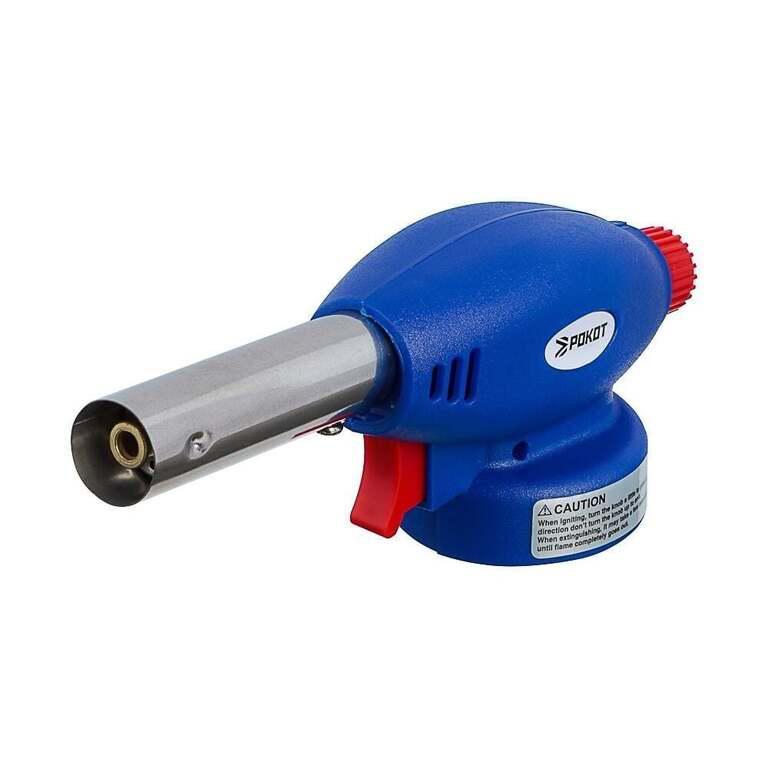 Горелка газовая с пьезорозжигом РОКОТ (цанговый захват, сопло 19мм, 17х6,6х5,1см)