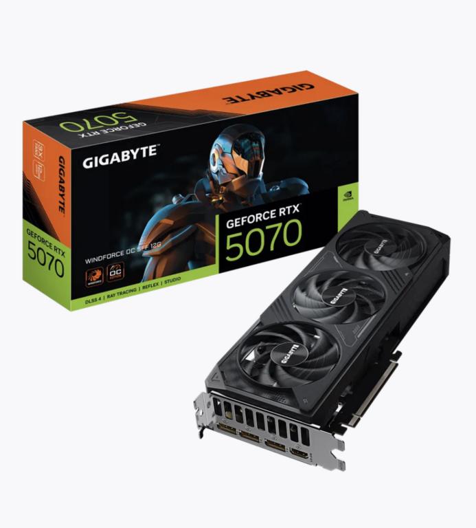 Видеокарта Gigabyte RTX 5070 12 ГБ RTL (GV-N5070WF3OC-12GD) с подпиской и ВБ кошельком + 3000 бонусов за отзыв
