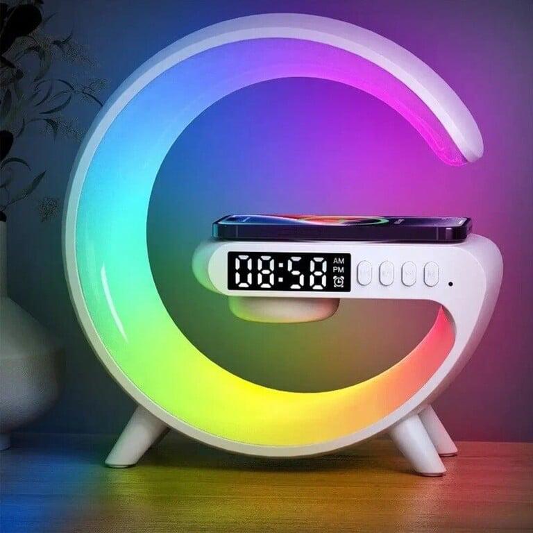 RGB-светильник с беспроводной зарядкой и колонками Bluetooth