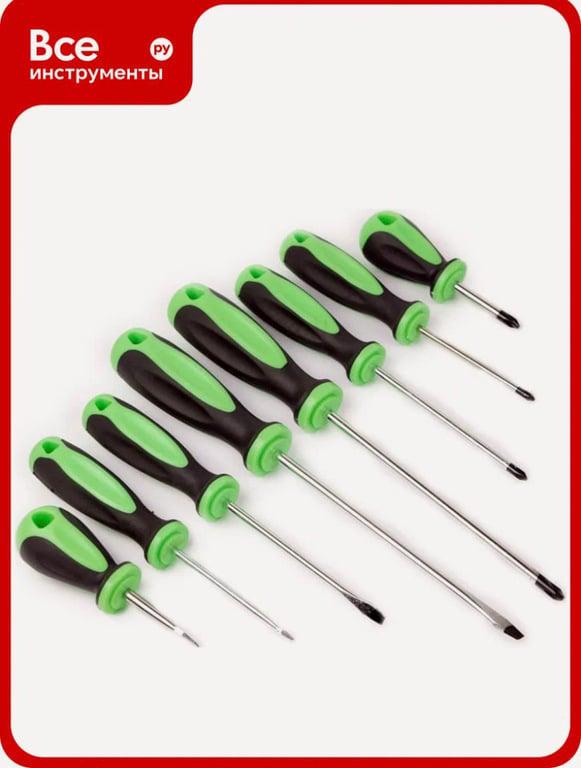 Набор отверток Помощник P017K 8 пр. (ph:2x40,2x150,1x75,1x100мм; sl:5.5x40,4x75,4.5x100,5.5x150мм), в блистере