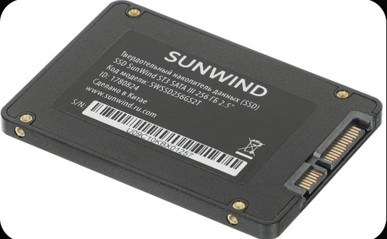 SUNWIND 256 ГБ Внутренний SSD-диск ST3 256ГБ, 2.5" (с Озон картой)