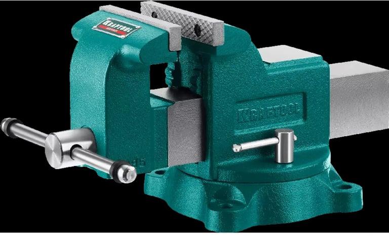 Тиски слесарные с поворотным механизмом 125 мм. 32702-125 Kraftool