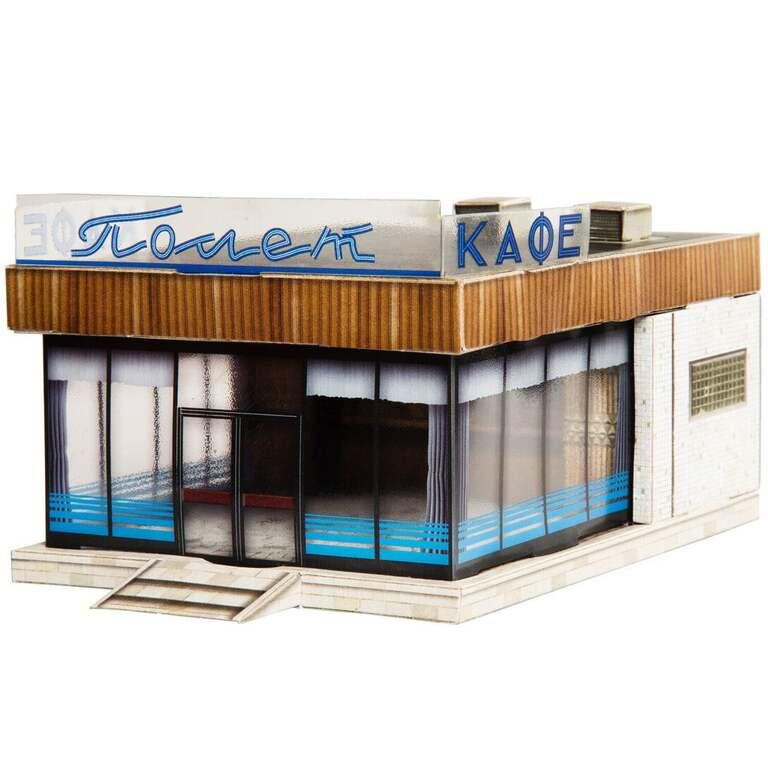 Конструктор из картона. Умная бумага. Кафе-стекляшка "Полет"