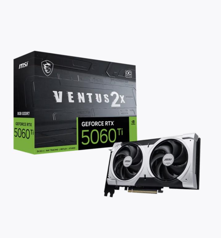 Видеокарта MSI RTX 5060 Ti 8 ГБ RTL (RTX 5060 Ti 8G VENTUS 2X OC) с максимальным ВБ кошельком