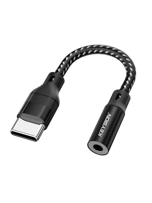 Аудио кабель Keysion USB Type C, 3.5m (с картой OZON, из-за рубежа)