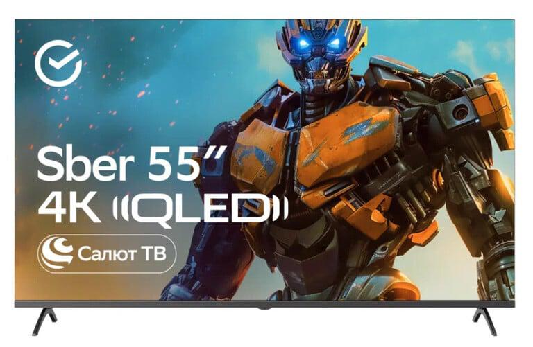 Умный телевизор Sber SDX-55UQ5235, 55", UHD 4K RAM 2GB