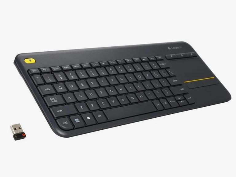 Клавиатура беспроводная Logitech K400 Plus черная с тачпадом