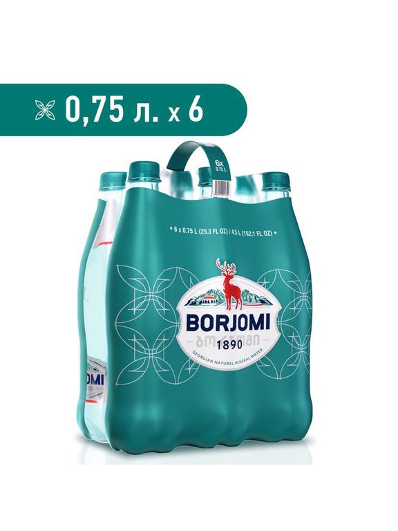 [Иркутск] Вода минеральная Borjomi газированная лечебно-столовая 750 мл х 6 шт