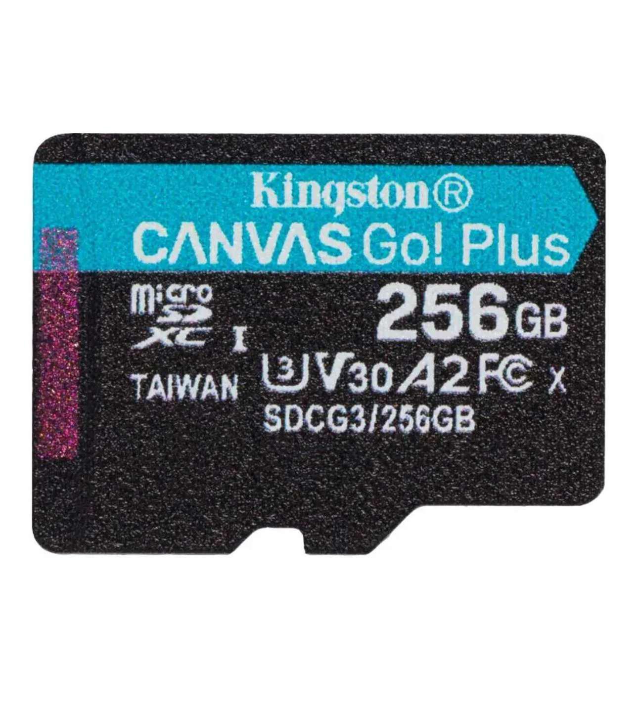 Карта памяти microSDXC UHS-I U3 Kingston Canvas Go! Plus 256 ГБ, 170 МБ/с, Class 10