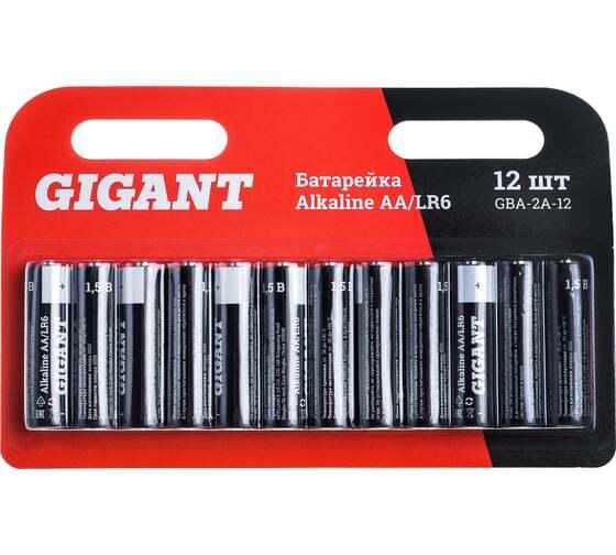 Батарейка Gigant Alkaline GBA-2A-12 АА/LR6 блистер 12 шт.
