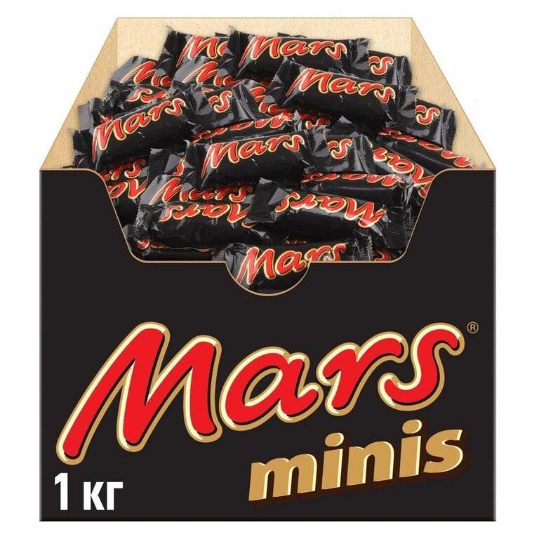 Конфеты шоколадные Mars minis с карамелью и нугой, 1 кг (с картой Альфа банка и Любимой категорией)