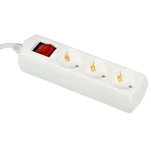Удлинитель GENERICA, 3 розетки, 7 м, 2.5кВт, 10А (с картой OZON)