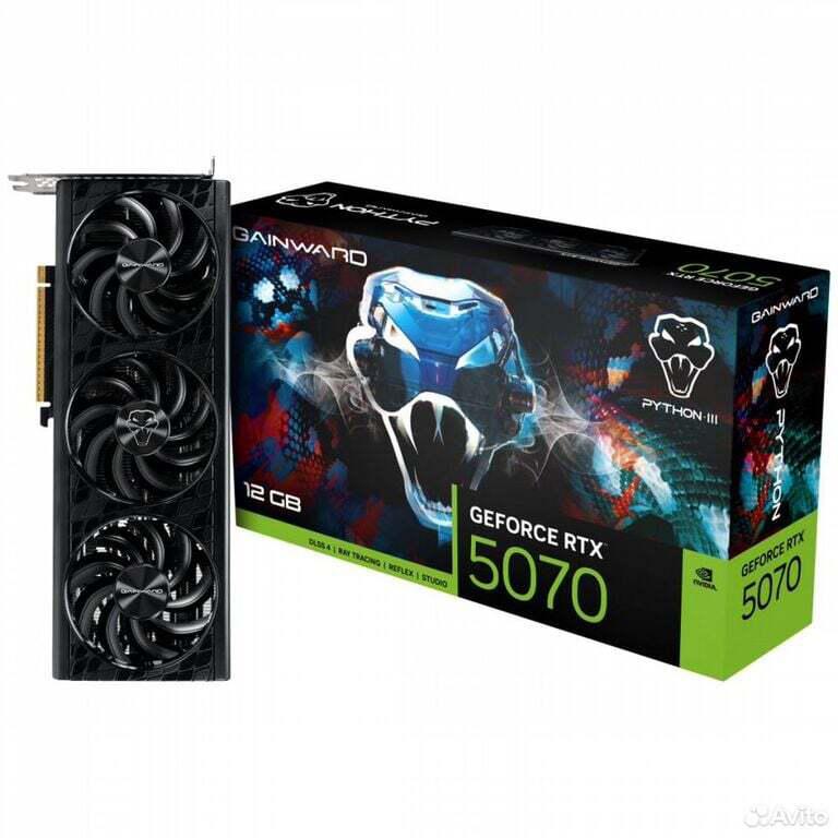 Видеокарта GeForce Gainward RTX 5070 PYTHON 3 (с максимальным WB кошельком)