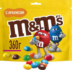 Конфеты драже M&M's с арахисом 360г