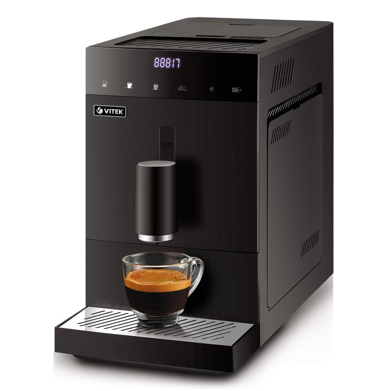 Кофемашина автоматическая VITEK VT-8700 (сенсорное управление, мощность 1350 Вт, итальянская помпа с давлением 20 бар, настройка крепости, температуры и объема порции) (с Ozon Картой)