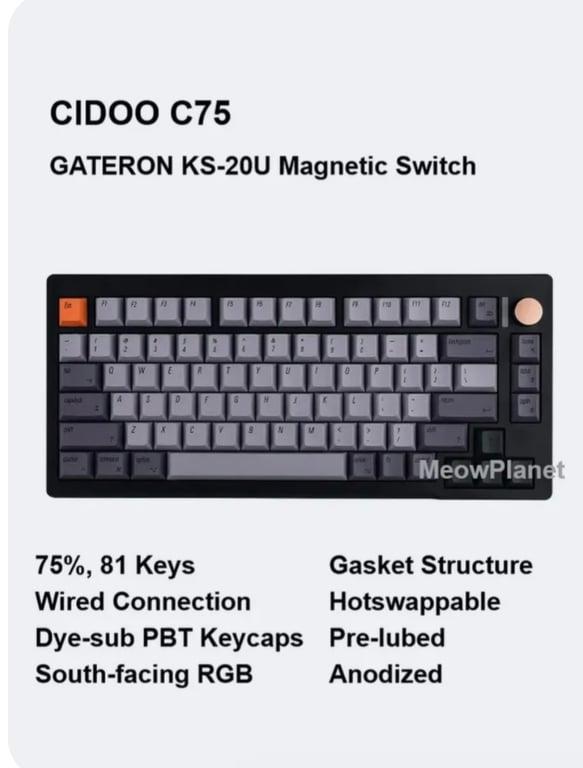 Клавиатура Cidoo C75 (цена с ozon-картой, из-за рубежа)