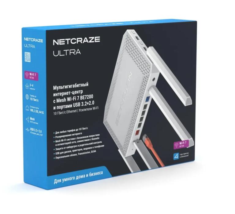 Wi-Fi роутер Netcraze Ultra NC-1812 Wi-Fi 7 BE7200