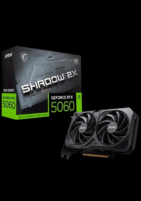 Видеокарта RTX 5060 8 ГБ RTL (RTX 5060 8G SHADOW 2X OC) MSI