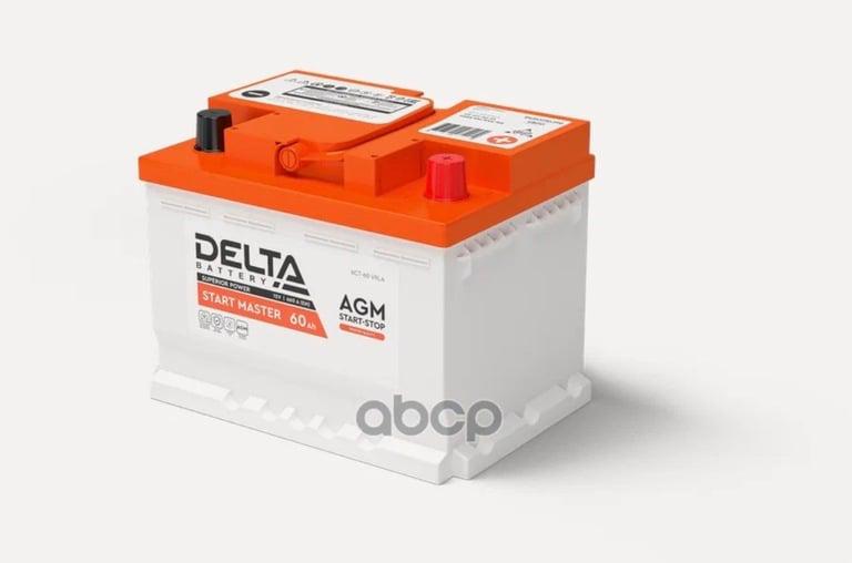 60 А. ч. DELTA START MASTER AGM, обр. п, 660 A/EN (242x175x190) DELTA battery арт. AGM1260