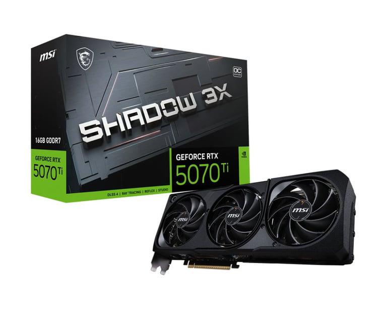 Видеокарта MSI RTX 5070 Ti 16 ГБ RTL (RTX 5070 Ti 16G SHADOW 3X (с макс. кошельком и подпиской WB)