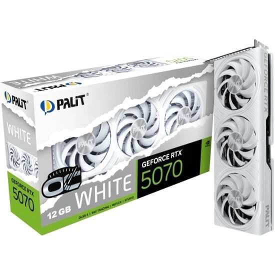 Видеокарта Palit NVIDIA GeForce RTX 5070 WHITE OC 12ГБ GamingPro (с макс. кошельком и подпиской wb)