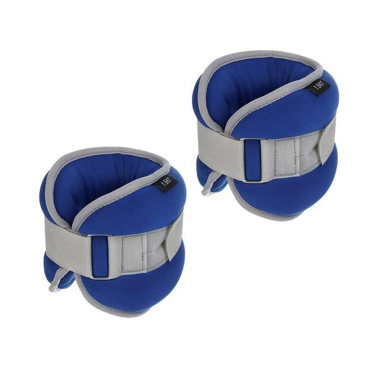 Утяжелители для ног и рук BY SPORT, 2шт по 1.5кг, 35x13см, неопрен, металлическая стружка (+ 0.5 и 1.0 кг в описании)