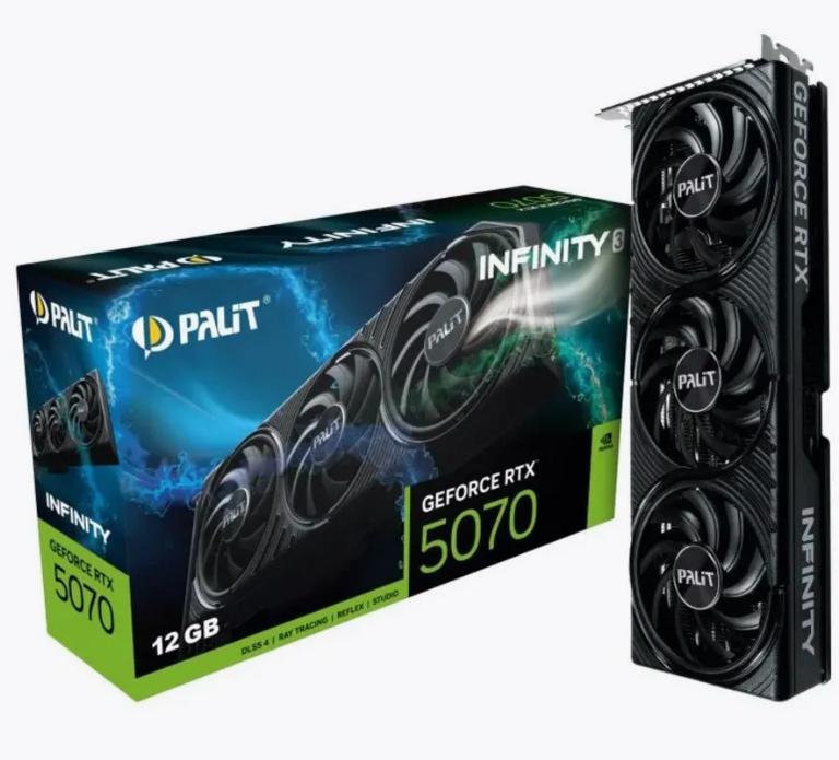 Видеокарта Palit GeForce RTX 5070 Infinity 3, 12 ГБ (с ВБ Кошельком)