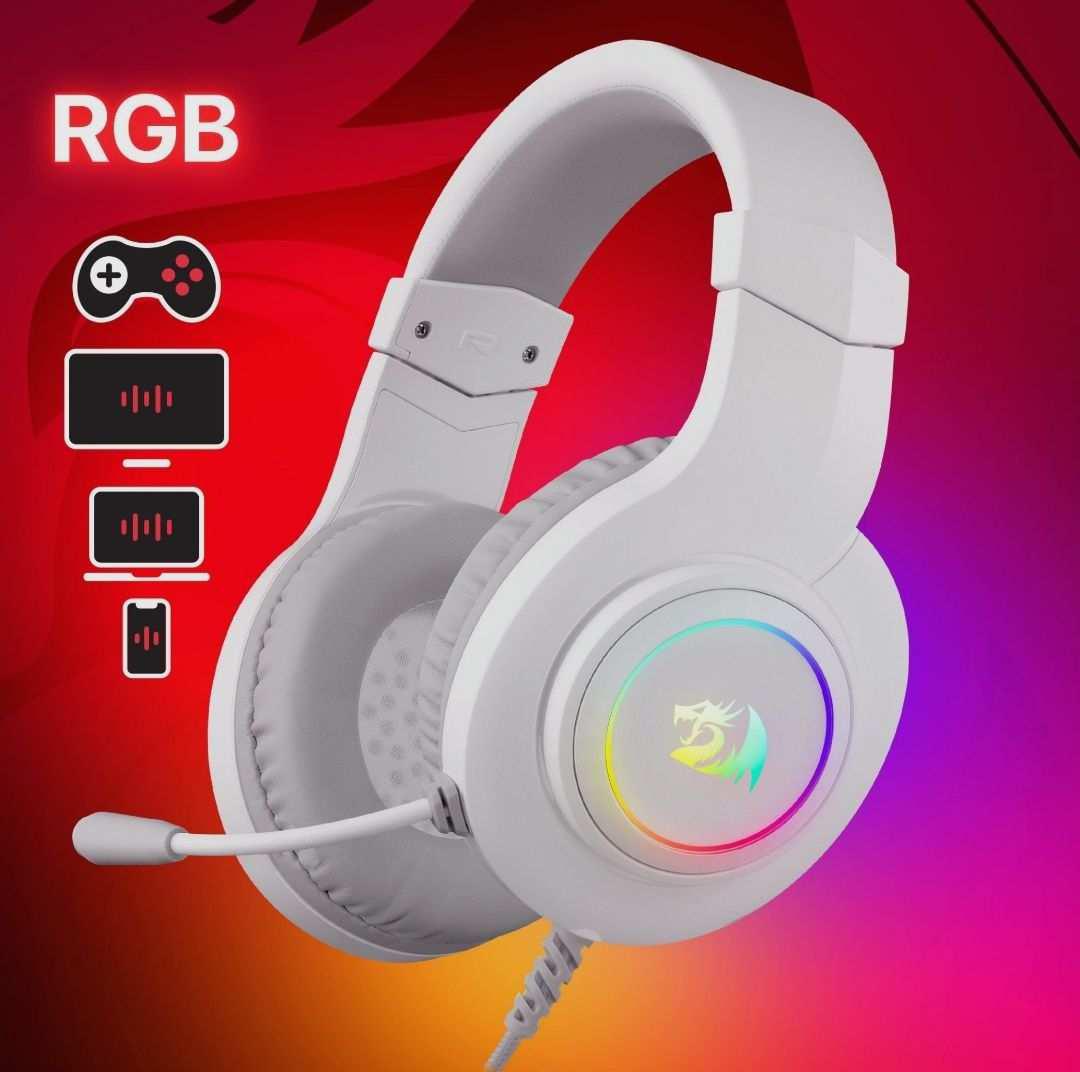 Игровые наушники проводные с микрофоном Redragon Hylas кабель 1.8 м Jack 3.5 мм ( с ozon картой )