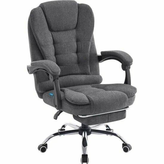 Кресло офисное Defender Meridian Тем. серый, кл.3, ткань, подножка