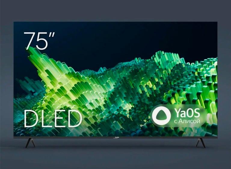 75” Телевизор Tuvio 4К ULTRA HD DLED Frameless на платформе YaOS, TD75UFBHH12