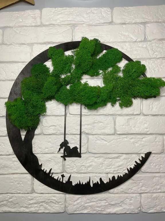 Декоративное панно с мхом (с картой OZON)