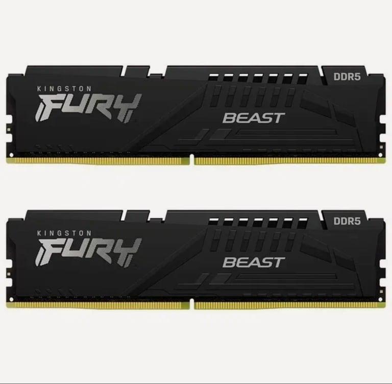 Оперативная память Kingston FURY Beast DIMM RAM 16 ГБ 32 ГБ Black DDR5 6000 МГц 2x16 ГБ (KF560C40BBK2-32)
