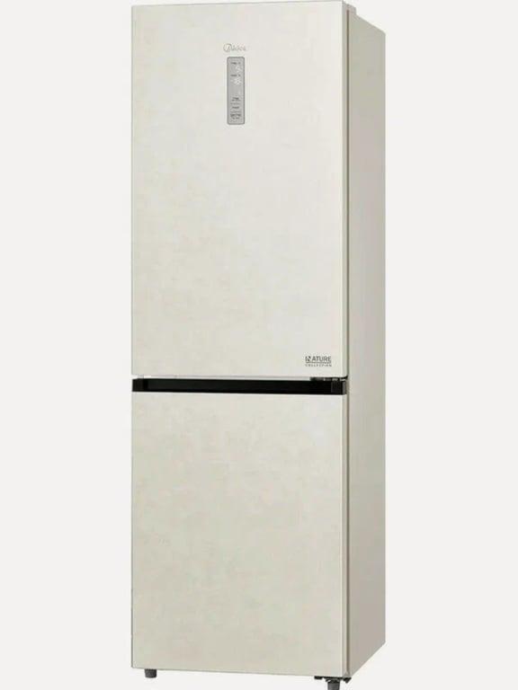 Холодильник Midea MDRB471MGF330, 185 см, 346 л, бежевый, 2 камеры, перевешиваемые дверцы