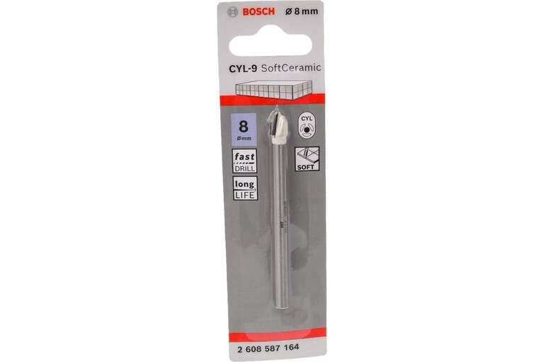 Сверло для стекла, кафеля Bosch 2608587164 (8x80 мм, ц/хв, острие конус)
