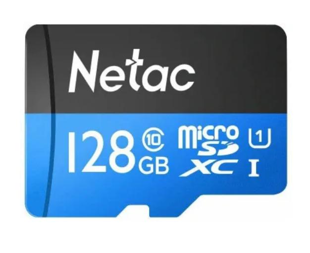 Карта памяти microSDXC UHS-I U1 NETAC P500 128 ГБ, 80 МБ/с, Class 10, NT02P500STN-128G-S