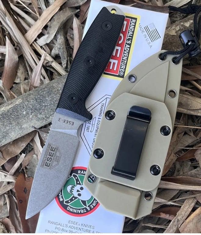 Нож ESEE-3. Фикс. Сталь 9Cr18Mov (из-за рубежа, с ВБ кошельком)