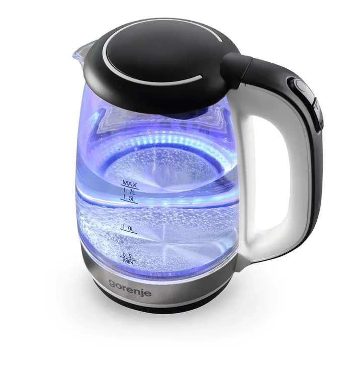 Электрический чайник Gorenje K17GLBW, прозрачный (c Ozon Картой)