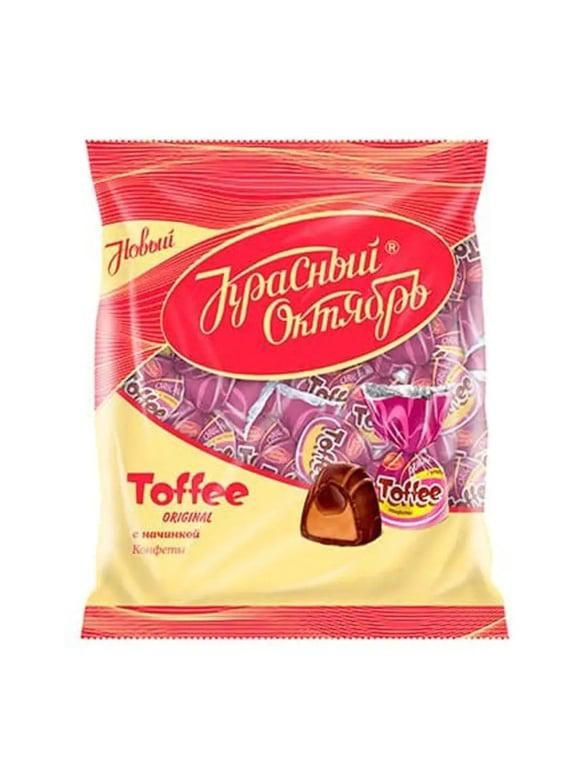 Конфеты КРАСНЫЙ ОКТЯБРЬ Toffee Original с начинкой, 250г (с вб картой)