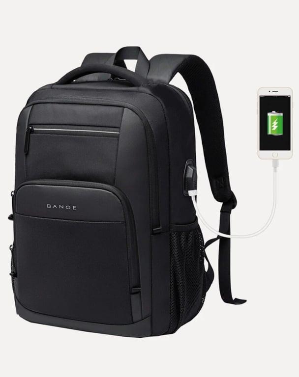 Рюкзак мужской городской для ноутбука 15.6 Bange BG1921 с USB зарядкой, 22 литра, с ортопедической спинкой