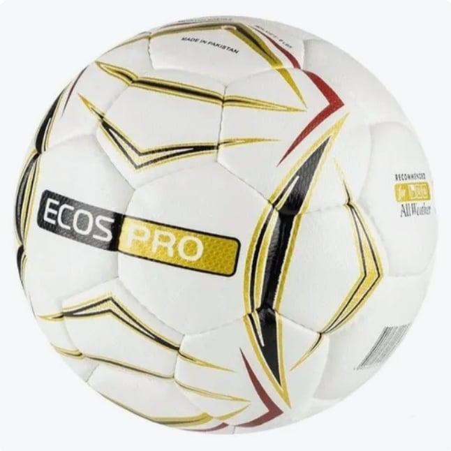 Мяч футбольный ECOS Pro GOLDEN, ручная сшивка, №5 (с картой OZON)