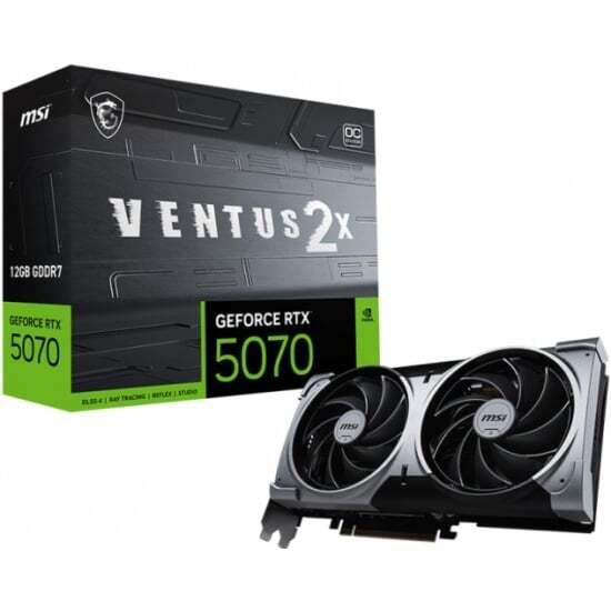 Видеокарта MSI VENTUS 2X OC GeForce RTX 5070, 12 ГБ GDDR7 8K UHD (с ВБ кошельком)