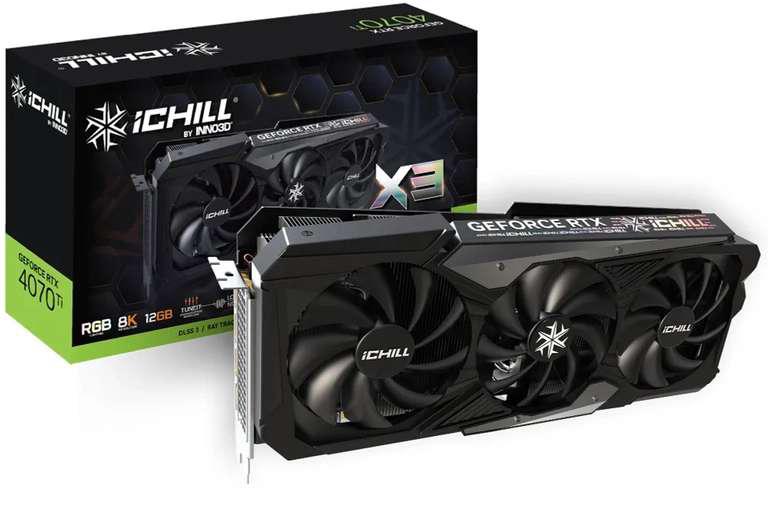 Видеокарта Inno3d iChill X3 GeForce RTX 4070 TI 12 Gb (цена с Ozon картой)