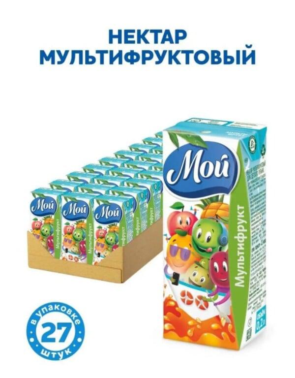 Нектар мультифруктовый Мой, 0.2 л х 27 шт. (с ВБ Кошельком)