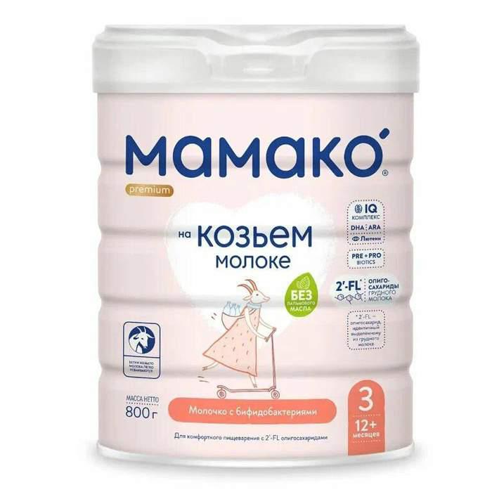 Молочная смесь Mamako 3 Премиум на основе козьего молока, 800 г (54% возврат бонусами)