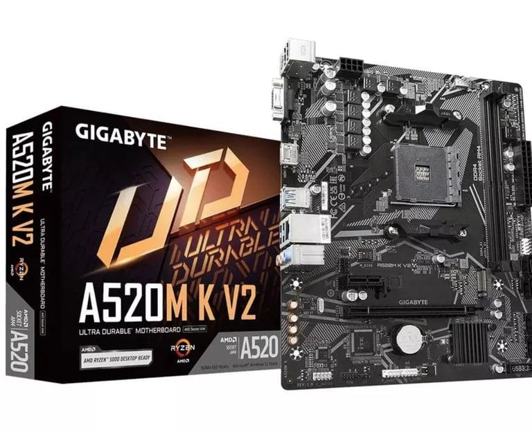 Материнская плата Gigabyte A520M K V2, AM4, Micro-ATX (с макс. кошельком ВБ)