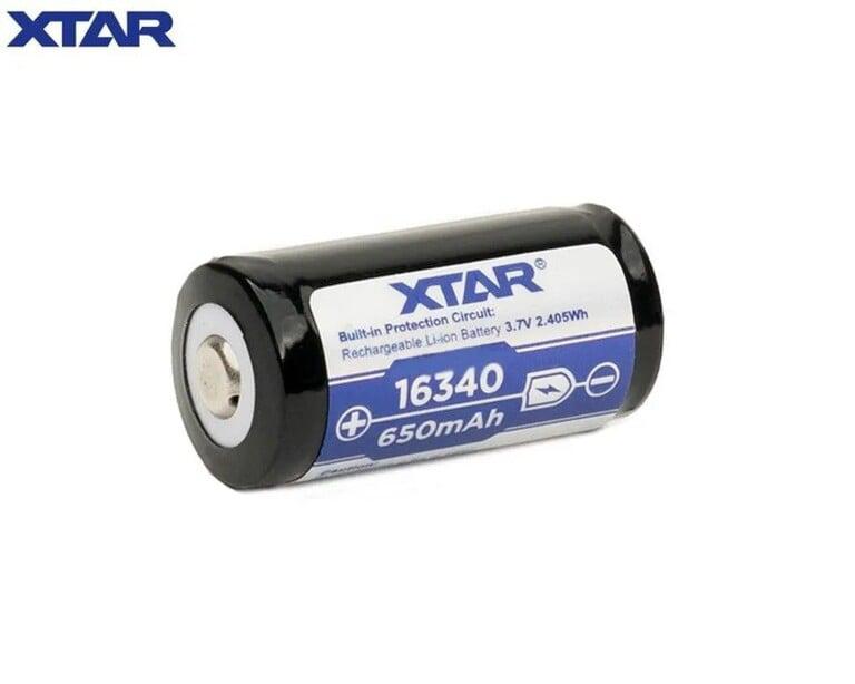 Аккумулятор Xtar RCR123A (16340) 3.7 В, 650 mAh (237₽ с баллами, по карте Озон)