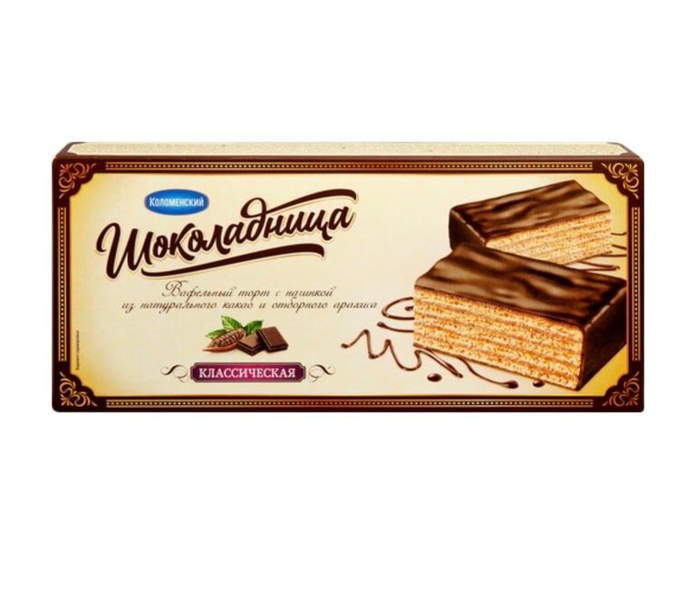 Вафельный торт Коломенское Шоколадница классический, 240 гр (с ВБ кошельком)